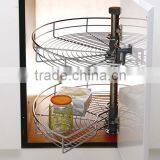 TKK Chrome Rotating Stainless Steel Tray Wire Lazy Susan Basket thumbnail-3