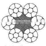 Compacted / Swaged Rope 6xK7-FC 12mm , Ungalvanized / Galvanized