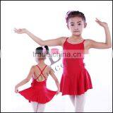 C2123 Ballet Dance Girls Camisole Leotards With Skirt