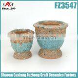 Skyblue Ceramic Glazed Flower Pot With Various Sizes thumbnail-1