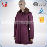 China blank windproof polyester long warm women clothes winter