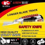 Tool CutterAuto Retractable Safety 18mm Snap Off Blade Aluminium Alloy Screw Lock Knife thumbnail-2