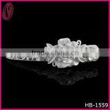 Plain Matte White Alligator Hair Clips Wholesale thumbnail-1