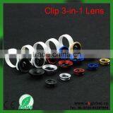 Universal 0.67x Macro + Wide Angle Detachable Clip-on Circle Clip Fisheye Lens for Iphone6