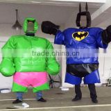 customized super hero inflatable sports games/ sumo suits sumo wrestling for adults