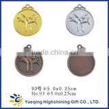 93# Custom cheap gold silver bronze sports factory directly sale metal medallion craft keepsake award taekwondo medal
