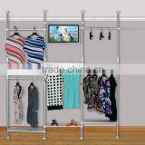 Huohua no Need to Open Any Hole on the Wall Mounted Clothes Hanging Rack Quality Choice thumbnail-3
