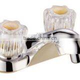 North America Four Inch Two Crystal Handle Centerset Basin Faucet thumbnail-1
