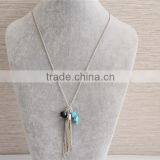 Free Shipping 18k Stone Necklace Wholesale, Stone Necklace Jewelry With Tassel thumbnail-2
