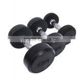 High Quality Crossfit Fixed Round Rubber Dumbbell thumbnail-3