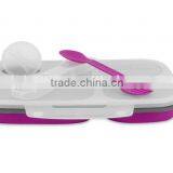 3 Compartments Lunch Box Silicone Kids Food Storage Boxes thumbnail-2