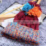 Wholesale Fashion Ladies Wool Winter Beanie Hats Womens Winter Knitted Hat thumbnail-2