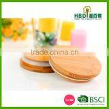 High Quality Bamboo Lid for Candle Jar With Silicone Ring Wholesale thumbnail-5