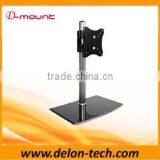 Glass Titalble LCD tv Table Holder Rotate Monitor Desk Bracket