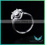 Ring New Designs 18k White Gold Yellow Gold VVS Foreverone Moissanite Synthetic Diamond Rings for Women Ring thumbnail-3
