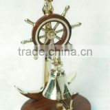 Nautical Ship Wheel & Anchor Design Brass Table Bell / Nautical Gifts / Nautical Collectables / Nautical Decoration