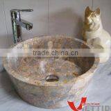 Multi Yellow Marble Bathroom Basin thumbnail-1