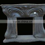Antique Stone Fireplace Frame thumbnail-1