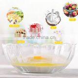 Elegant Glass Plate Salad Glass Bowl,Personalized Glass Fruit Bowl. thumbnail-1