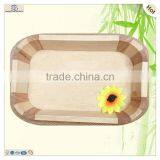 Handle Hole Heart Carving Waving Edge Wooden Tray thumbnail-5