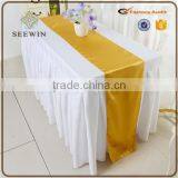 Washable Durable Wrinkle-proof Popular Soft Quilt Satin Table Runner for Wedding Decoration thumbnail-1