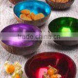 Handmade Lacquer Coconut Shell Bowl 100% Made in Vietnam / Hand Painted Lacquer Bowl thumbnail-1