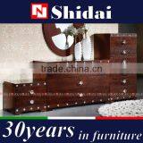 China Made Walnut Bedroom Set With Upholstered Headboard(Queen) B96 thumbnail-2