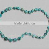 18" 10x14mm Blue Turquoise Nugget Necklace thumbnail-1