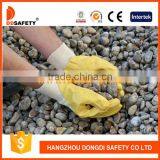 DDSAFETY 2017 Yellow Coated Cotton With Nitrile Glove Nitrile Oil Hands Glove thumbnail-6