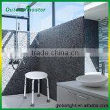 Round Bathroom Adjustable Height Shower Chair White thumbnail-2