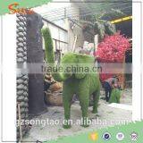 Hot Sell Artificial Animal Green Sculpture Customized Garden Green Sculpture Plastic Large Artificial Elephant Sculpture thumbnail-5