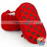 Plain Red Baby Girls Shoes Winter Soft Sole Prewalker Wholesale Baby Crib Shoes thumbnail-4