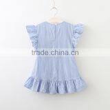 2017 Hot Sale Striola Dresses Mother Daughter Matching Frilled Dress thumbnail-3