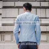 Men's Light Blue Suit, Made to Measure Suit (SHT1405) thumbnail-2