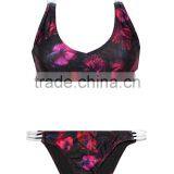 Ladies Fashion Print and Cross Strap Bikini-3 thumbnail-1
