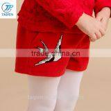 Kids Short Pants Winter Comfortable Woolen Embroider Girls New Style Short Pants Wholesale thumbnail-3