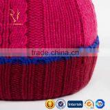 Ribbed Cable Designer Cashmere Knitted Beanie Hats thumbnail-4