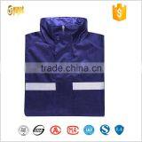 Purple 300D Oxford Long Raincoat With Reflective Tape thumbnail-3