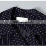 2016 Latest Designs Lady Formal Black Stripe Winter Women's Coat thumbnail-4