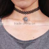 Fashion Jewelry Elastic Sun Pendants Black Tattoo Choker Necklace thumbnail-2