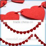 10pcs Wedding Party Red Heart Banners Flags , 2.5m Wedding Room Decoration Flags Banners thumbnail-2