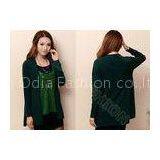 Warm Loose Long Knitwear Womens Sweaters , Lady Viscose Nylon Sweater in Paleturquoise thumbnail-1