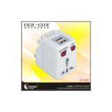 NT380 White Travel Adaptor With Dual USB Charger For Gift&Worldwide Use thumbnail-1