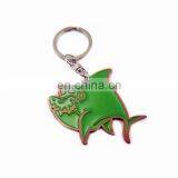 Japanese Style Green Fish Shape Custom Soft PVC Keychain With Ring thumbnail-1
