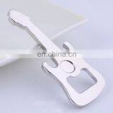 Guita shaped zinc alloy bottle opener in silver color