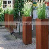 Ornamental Balcony Corten Steel Square Planter thumbnail-2