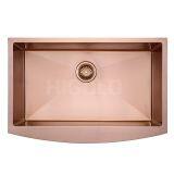 957023 HIGOLD PVD Rose Gold Nano SUS 304 Stainless Steel Handmade Sink Apron Sink Farmhouse Sink 1.2mm thumbnail-1