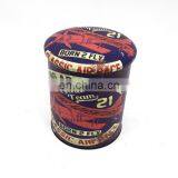 Customized Antique European Round Metal Storage Bins Home Furniture Set PVC Printed With Removable Lid Cover thumbnail-2