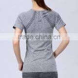 Women Pure Colored Yoga T-shirt thumbnail-4