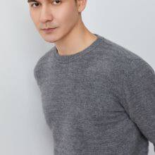 Custom Wholesale Round Neck 100% Men Sweaters Cashmere Knitted Sweater For Men thumbnail-4